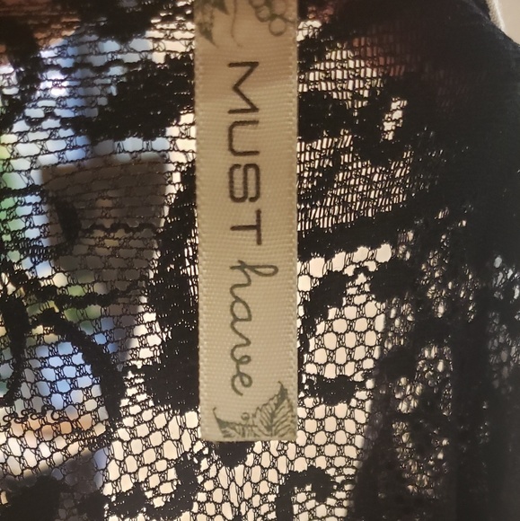 Vintage Lace Military Style top/jacket - Picture 3 of 4